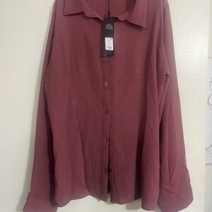 Women's Pink Button-Up Top